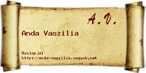 Anda Vaszilia névjegykártya